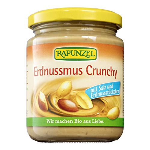 Rapunzel - Erdnussmus Crunchy mit Salz - 0,25 kg - 6er Pack von Rapunzel Naturkost
