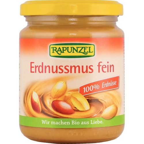 Rapunzel Erdnussmus fein, ohne Salz, 4er Pack (4 x 500g) von Rapunzel