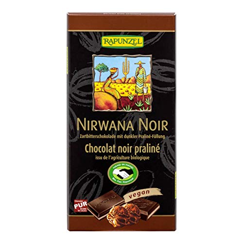 Rapunzel - Nirwana Noir 55% mit dunkler Praliné-Füllung HIH - 100 g - 12er Pack von Rapunzel Naturkost