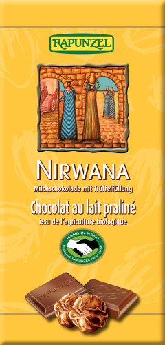 Rapunzel Bio Nirwana Milchschokolade mit Praliné-Füllung HIH (2 x 100 gr) von Rapunzel