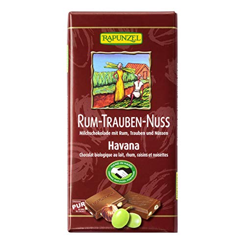 Rapunzel - Rum-Trauben-Nuss-Vollmilch Schokolade HIH - 100 g - 12er Pack von Rapunzel Naturkost