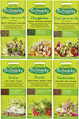 Rapunzel Sprossen Mix | Bio-Keimsprossen zum Selberkeimen | 6 Sorten, 240g Rapunzel Sprossen Mix | Bio-Keimsprossen zum Selberkeimen | 6 Sorten, 240g von Rapunzel