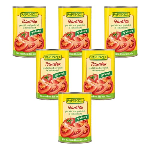 Rapunzel - Tomaten geschält und geviertelt in der Dose - 0,4 kg - 6er Pack von Rapunzel Naturkost
