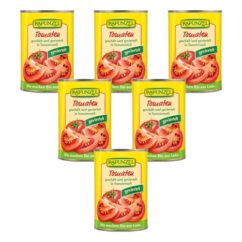 Rapunzel - Tomaten geschält und geviertelt in der Dose - 0,4 kg - 6er Pack Rapunzel - Tomaten geschält und geviertelt in der Dose - 0,4 kg - 6er Pack von Rapunzel Naturkost