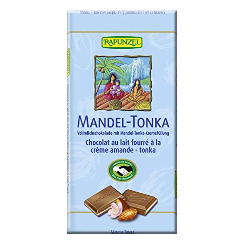 Rapunzel - Vollmilch Schokolade Mandel-Tonka HIH - 100 g - 12er Pack von Rapunzel Naturkost