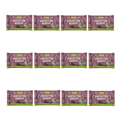 Rapunzel Zartbitter Nougat Schokolade, 12er Pack (12 x 100g) - Bio von Rapunzel Naturkost