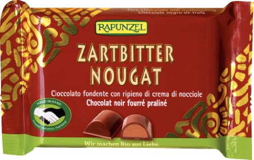 Rapunzel Bio Zartbitter Schokolade Nougat HIH (6 x 100 gr) von Rapunzel Naturkost