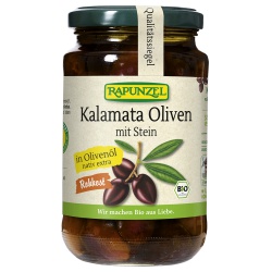 Kalamata-Oliven mit Stein in Olivenöl Kalamata-Oliven mit Stein in Olivenöl von RAPUNZEL