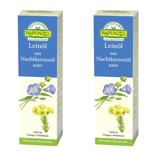 RAPUNZEL Leinöl mit Nachtkerzenöl, 2er Pack (2 x 100 g) - Bio von Rapunzel