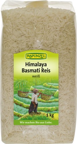 Rapunzel Basmati Reis, weiß, 1er Pack (1 x 1 kg) - Bio von Rapunzel