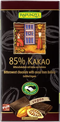 Rapunzel Bio Bitterschokolade 85% Kakao HIH (2 x 80 gr) von Rapunzel