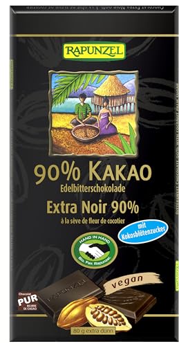 Rapunzel Bio Bitterschokolade 90% Kakao mit Kokosblütenzucker (2 x 80 gr) von Rapunzel