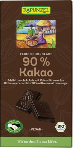 Rapunzel Bio Bitterschokolade 90% Kakao mit Kokosblütenzucker (2 x 80 gr) von Rapunzel