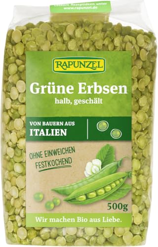 Erbsen grün, halb, geschält 6 x 500 gr von Rapunzel