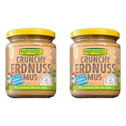 Rapunzel Bio Erdnussmus Crunchy mit Salz (2 x 250 gr) von Rapunzel