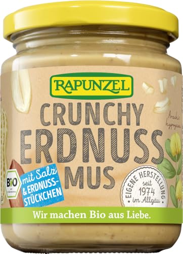 Rapunzel Bio Erdnussmus Crunchy mit Salz (6 x 250 gr) von Rapunzel