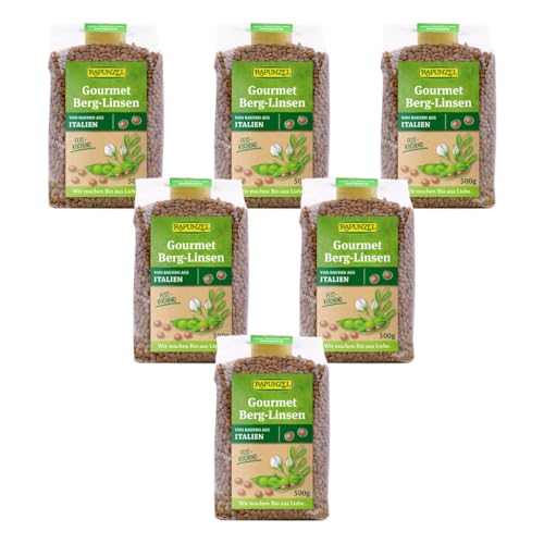 Rapunzel Bio Gourmet Berg-Linsen braun (6 x 500 gr) von Rapunzel