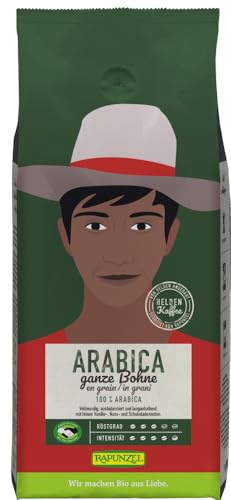 Rapunzel Bio Heldenkaffee Arabica, ganze Bohne HIH (2 x 1 kg) von Rapunzel