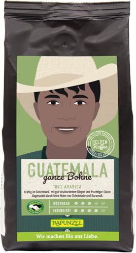 Rapunzel Bio Heldenkaffee Guatemala, ganze Bohne HIH (6 x 250 gr) von Rapunzel