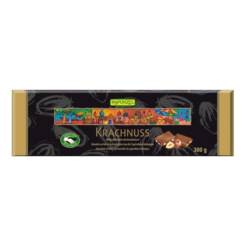 Rapunzel Bio Krachnuss Milchschokolade mit Haselnüssen 300g H (2 x 300 gr) von Rapunzel