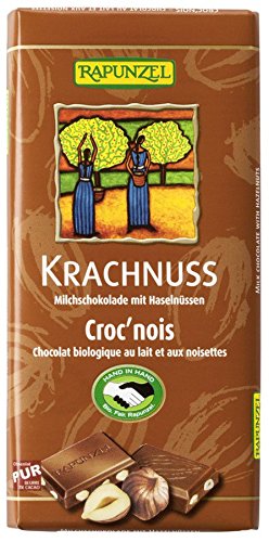 Rapunzel Bio Krachnuss Vollmilch Schokolade (Haselnuss), 12er Pack (12 x 100 g) - BIO von Rapunzel