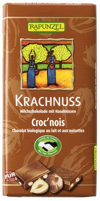 Rapunzel Bio Krachnuss Vollmilch Schokolade (Haselnuss), 2er Pack (2 x 100 g) - BIO von Rapunzel