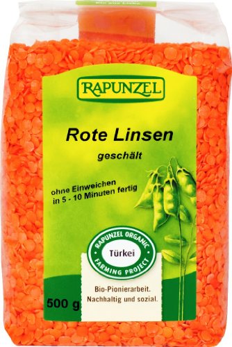 Rapunzel Bio Linsen rot, 4er Pack (4 x 500g) - BIO von Rapunzel