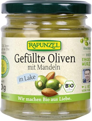 Rapunzel Bio Oliven grün, gefüllt mit Mandeln in Lake (2 x 190 gr) von Rapunzel