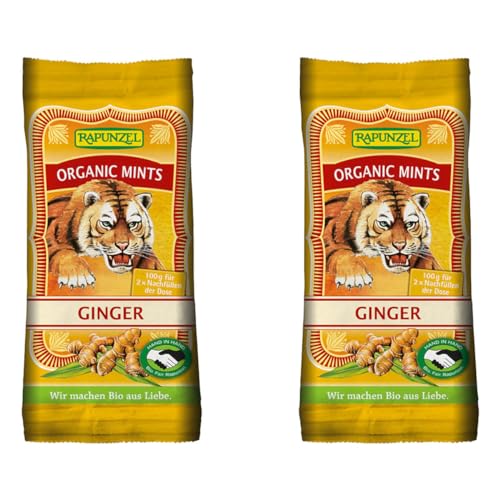 Rapunzel Bio Organic Mints Ginger HIH Nachfüllbeutel (2 x 100 gr) von Rapunzel