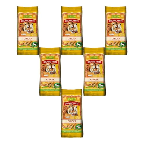 Rapunzel Bio Organic Mints Ginger HIH Nachfüllbeutel (6 x 100 gr) von Rapunzel