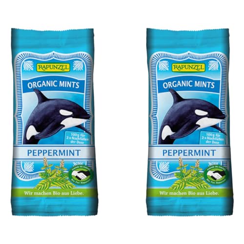 Rapunzel Bio Organic Mints Peppermint HIH Nachfüllbeutel (2 x 100 gr) von Rapunzel