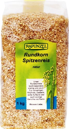 Rapunzel Bio Rundkorn Spitzenreis natur / Vollkorn (1 x 1 kg) von Rapunzel