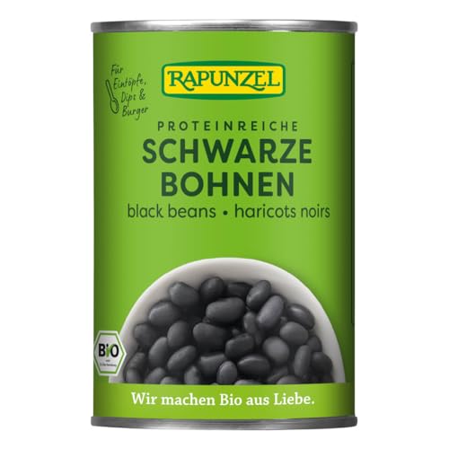 Rapunzel Bio Schwarze Bohnen in der Dose, 400g - BIO von Rapunzel