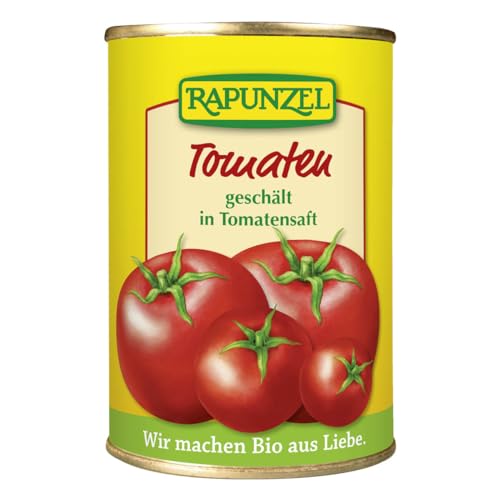 Rapunzel Bio Tomaten, geschält in der Dose, 1er Pack (1 x 400g) - BIO von Rapunzel