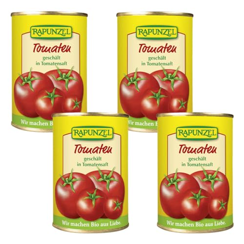 Rapunzel Bio Tomaten, geschält in der Dose, 4er Pack (4 x 400g) - BIO von Rapunzel