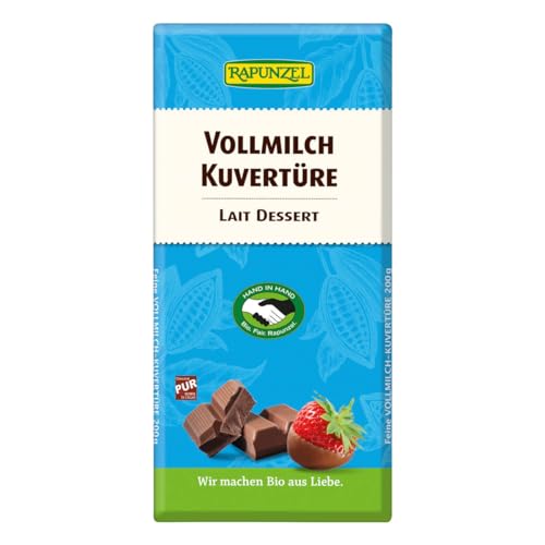 Rapunzel Bio Vollmilch Kuvertüre HIH (6 x 200 gr) von Rapunzel