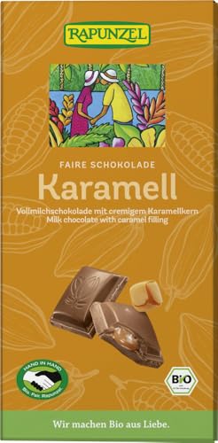Vollmilch Schokolade mit Karamellfüllung HIH 6 x 100 gr von Rapunzel