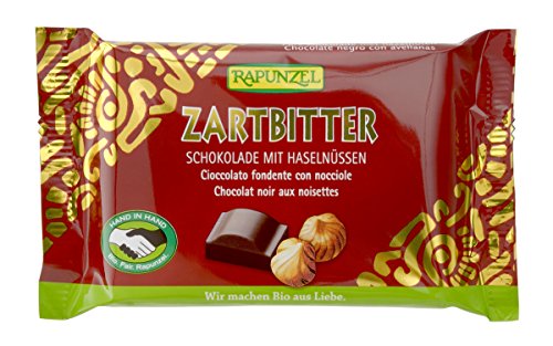 Rapunzel Bio Zartbitter Schokolade 60% Kakao mit Haselnuss HI (1 x 100 gr) von Rapunzel