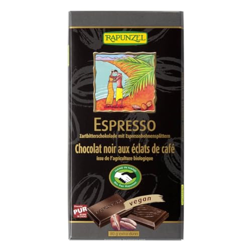 Rapunzel Bio Zartbitter Schokolade 51% Kakao mit Espressobohn (2 x 80 gr) von Rapunzel