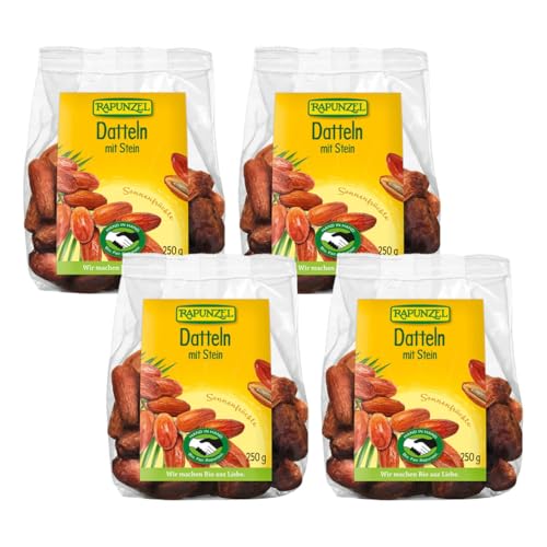 Rapunzel Datteln mit Stein Deglet Nour, 4er Pack (4 x 250 g) - Bio von Rapunzel