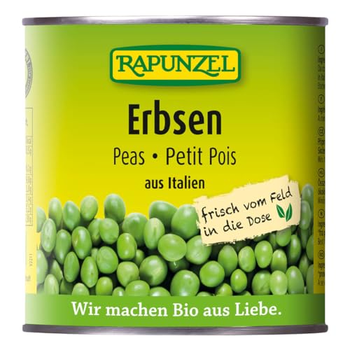 Rapunzel Erbsen in der Dose, 1er Pack Konserve (1 x 340g) - Bio von Rapunzel