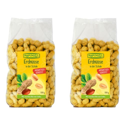 Rapunzel Erdnüsse in der Schale geröstet,2er Pack (2x 500 g) - Bio von Rapunzel