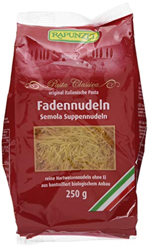 Rapunzel Fadennudeln Suppennudeln Semola, 4er Pack (4 x 250 g) - Bio von Rapunzel