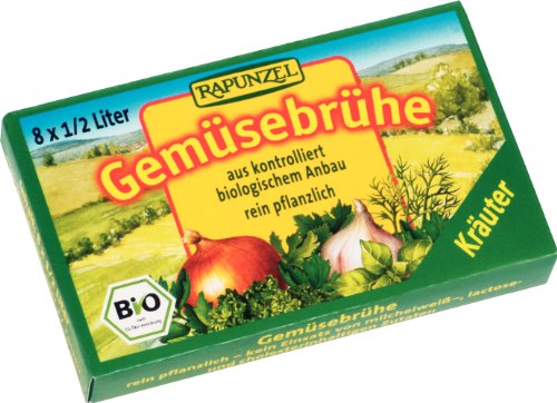 Rapunzel Gemüse-Brühwürfel mit Kräutern, 4er Pack (4 x 83 g) - Bio von Rapunzel
