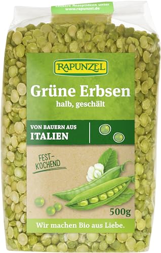 Rapunzel Grüne Erbsen, halb, geschält (500 g) - Bio von Rapunzel