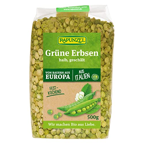 Rapunzel Grüne Erbsen, halb, geschält (500 g) - Bio von Rapunzel