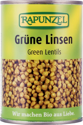 Rapunzel Grüne Linsen in der Dose, 3er Pack (3 x 400 g) - Bio von Rapunzel