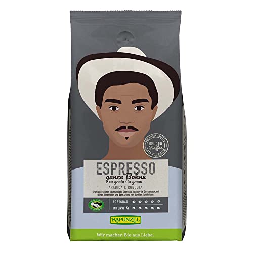 Rapunzel Bio Heldenkaffee Espresso, ganze Bohne HIH (1 x 250 gr) von Rapunzel