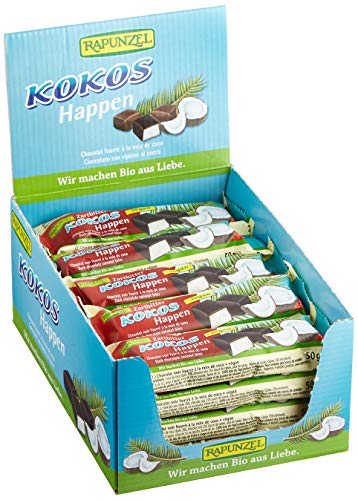 Rapunzel Kokos-Happen Zartbitter, 20er Pack (20 x 50 g) von Rapunzel