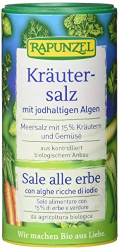 Rapunzel Kräutersalz jodiert mit 15% Kräutern & Gemüse, 2er Pack (2 x 125 g) - Bio von Rapunzel